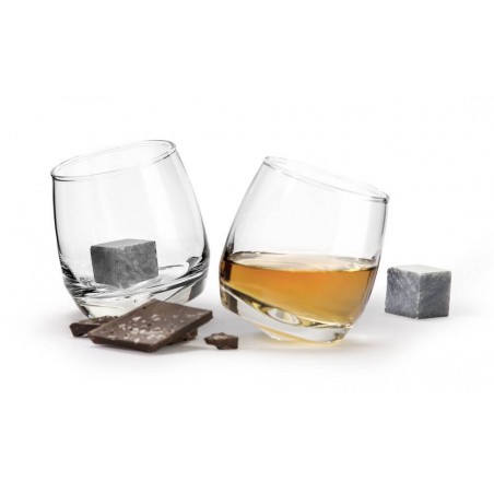 Giftset whiskey glas och stenar